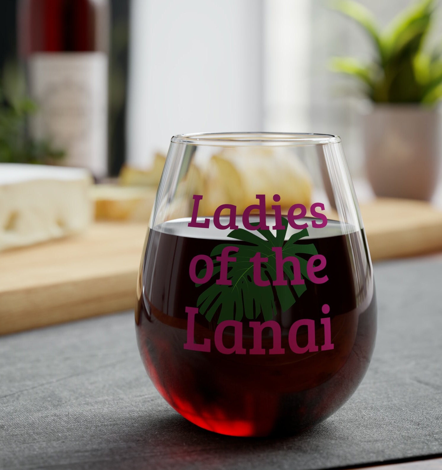 Ladies of the Lanai Stemless Wine Glass, 11.75oz Stemless Wine Glass, Girls  Trip Gifts, Lanai Wine Glasses, Cute Wine Glass, Fun Wine Glass