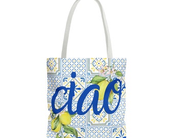 Ciao Tote Bag, Italy Tote Bag, Ciao Book Bag, Work Tote Bag, School Tote Bag, Travel Bag Large Tote Bag, Fun Tote Bag, Everyday Tote Bag