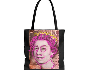 Queen Tote Bag, Graffiti Queen Tote Bag, Warhol Inspired Queen Tote Bag, Queen Tote, Abstract Queen Bag, Art Lover Tote Bag, Art Lover Gift