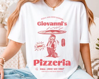 Retro Giovani's Pizzeria T-Shirt: Lustiges Italienisches Essen T-Shirt