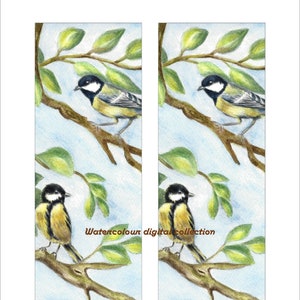 SIGNET NUMÉRIQUE TIT. Papier numérique pour oiseaux. Imprimable, Papier artisanal, Éphémères, Créations shabby chic, Journal indésirable, Collage, découpage, Scrapbook