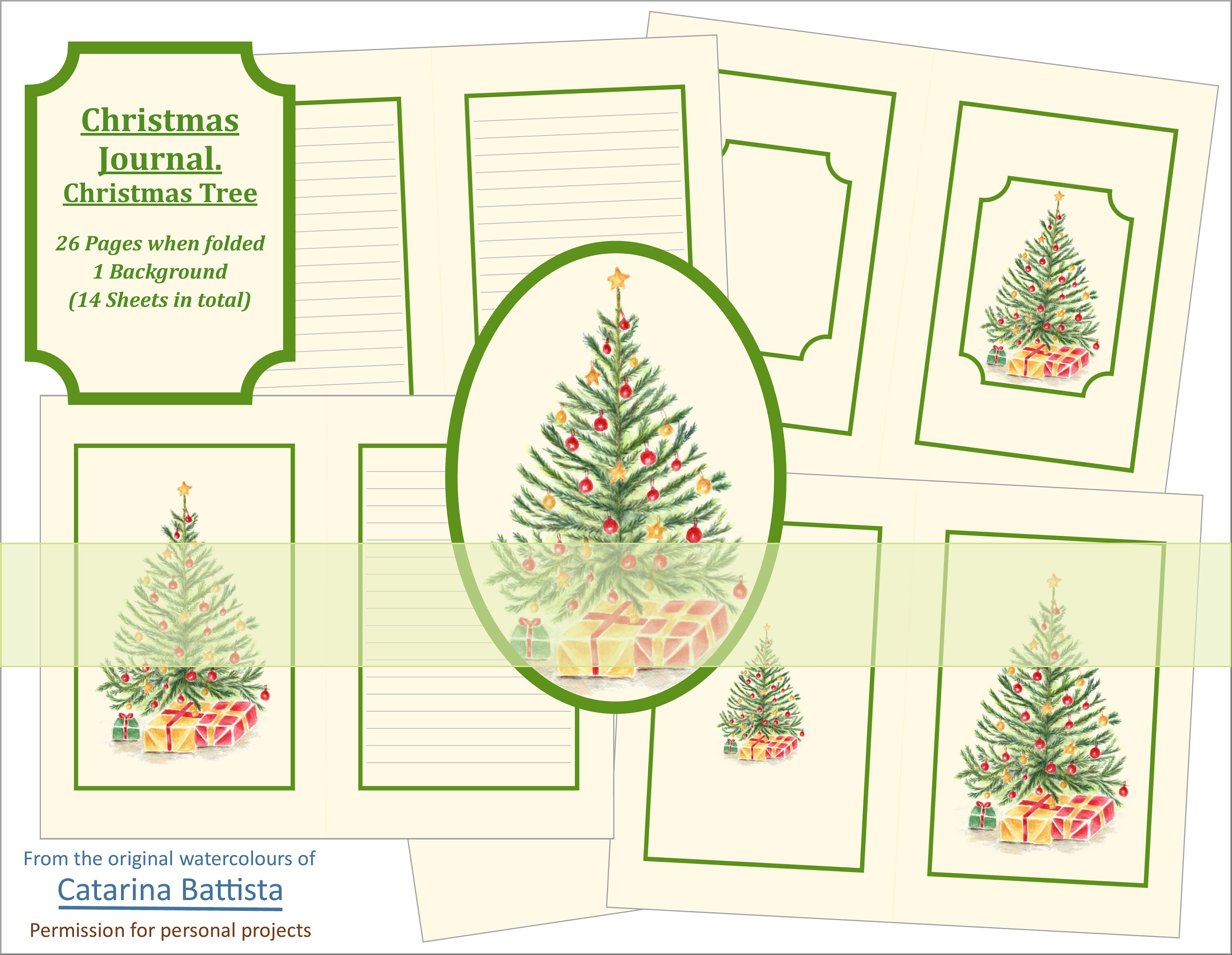 Paper, Party & Kids Printable Digital Kit Christmas Junk Journal ...