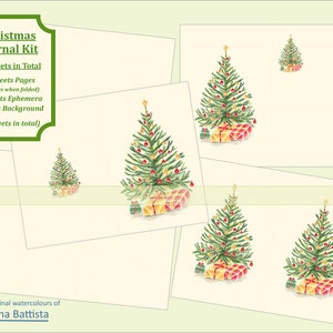 Junk Journal. Christmas Journal Kit. Digital Journal. Planner, Scrapbooking Ephemera. Printable Craft Paper with Envelopes, Cards, Tags