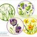 SPRING FLOWERS. Printable Download. Botanical Round Coasters, Gift Tags ...