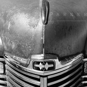 International Truck, B&W, Wall Decor, Old, Vehicle, Retro, Vintage, Fine Art Photography Prints for Home, Office, Business, Gift