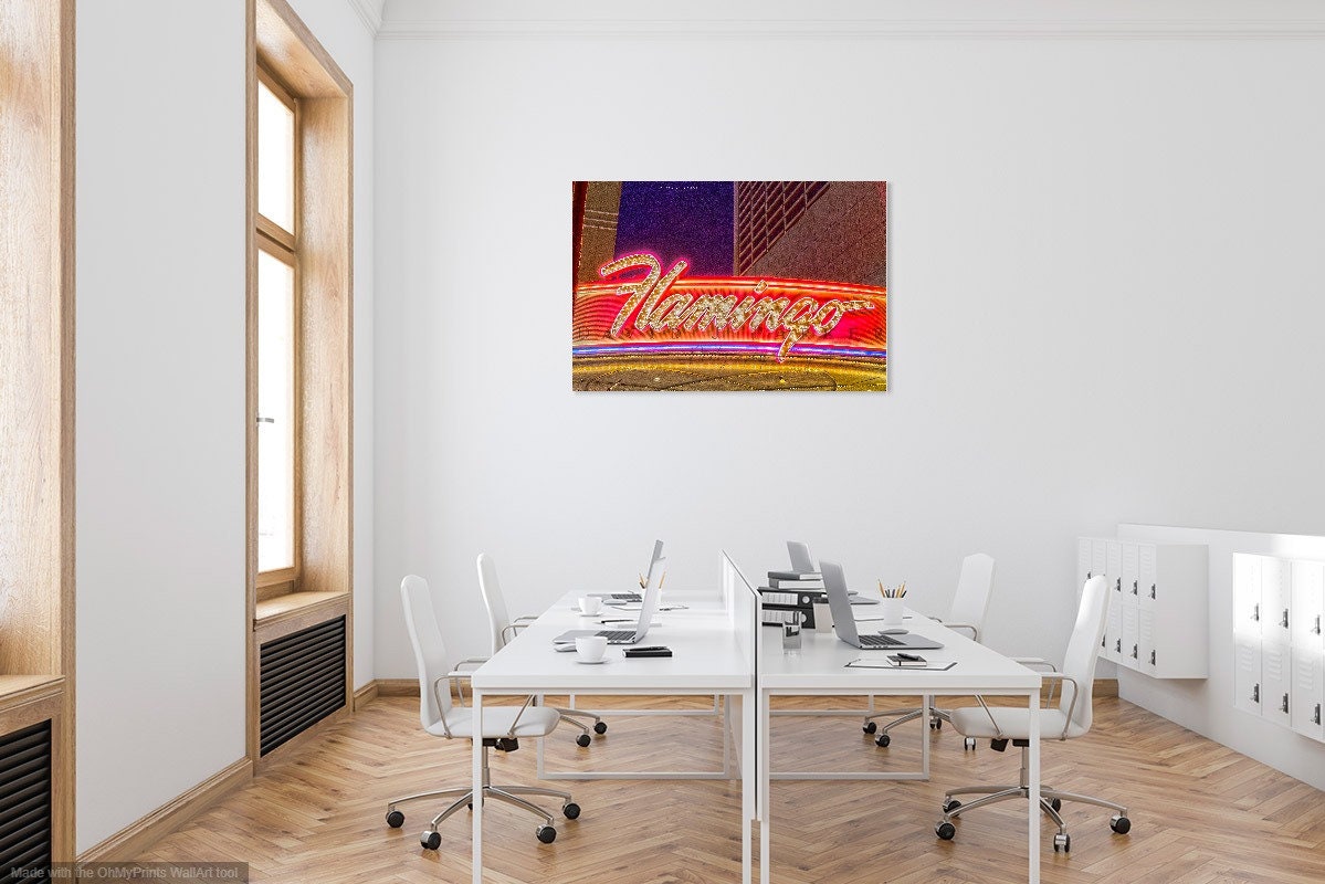Flamingo Hotel Las Vegas Sign: Vintage Color Photography Print - Etsy