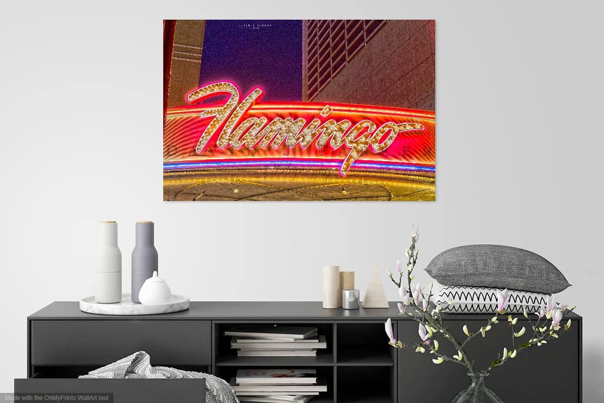 Flamingo Hotel Las Vegas Sign: Vintage Color Photography Print - Etsy
