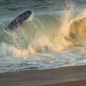 Surfboard, Ocean, Waves Crashing, Beach, California, Wall Art, Water, Fine Art Photography Prints for Home, Office, Business, Gift
