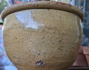 Ancient-Looking Stone Planter Pot with drainage hole! Cool, thick, unique pot! Chic Boho Decor! Flower pot, succulent pot!