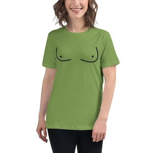 Boob Outline T-Shirt | Underboob Line Art Tee | Funny Feminist Shirt | Bachelorette Party Shirt | Festival Crop Top | Risqué Graphic Tee