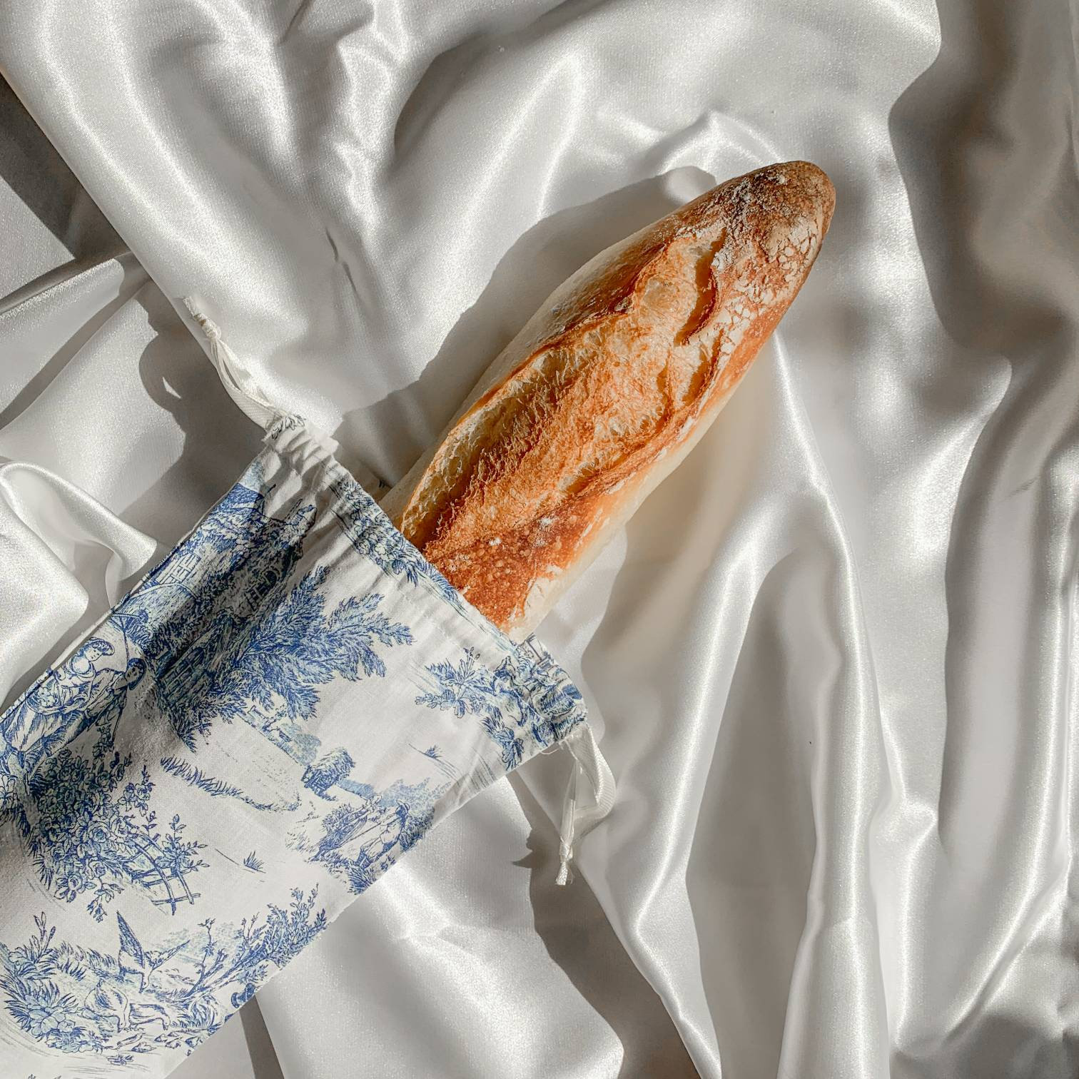 Sac à Baguette - Toile de Jouy Zero Waste