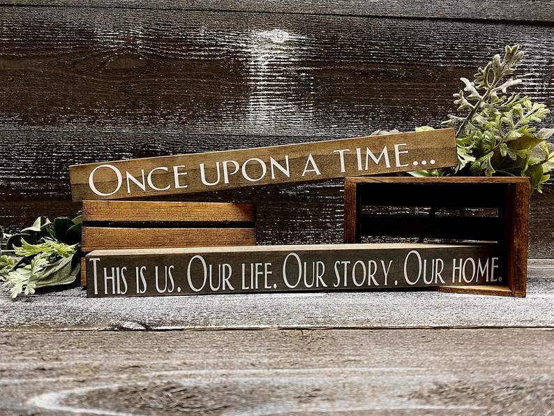 Home Farmhouse Small Tabletop Signs Custom Wood Signs Etsy