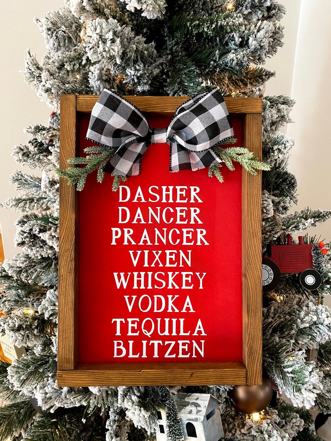 Funny Christmas Sign, Wooden Christmas Sign, Christmas Home Decor