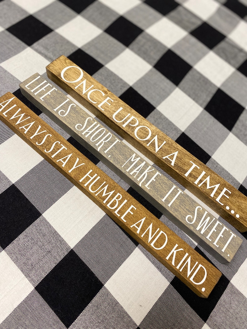 Home Farmhouse Small Tabletop Signs Custom Wood Signs Etsy