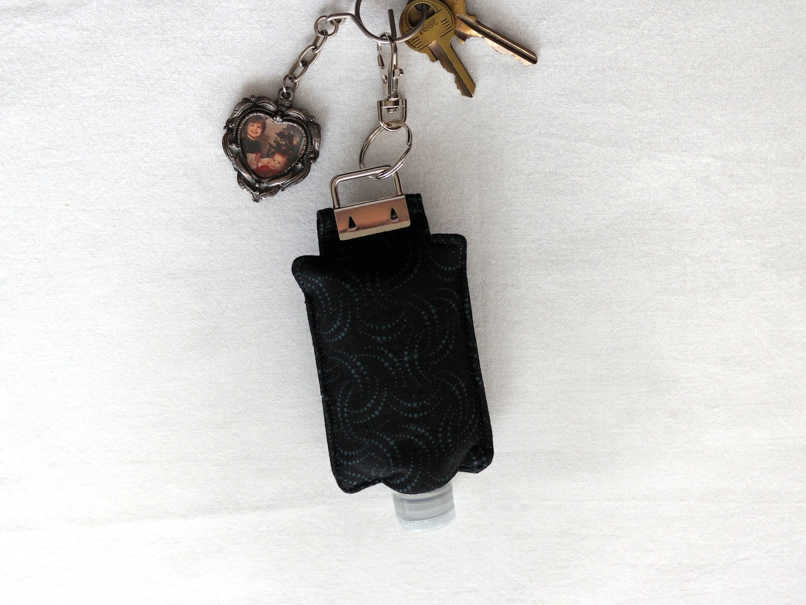 Hand Sanitizer Holder Keychain & Lotion Pouch Black and Blue Etsy