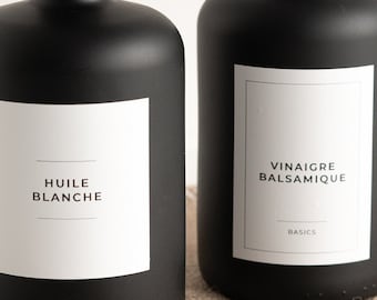 Custom waterproof label for oil, vinegar and syrup bottles I Waterproof label