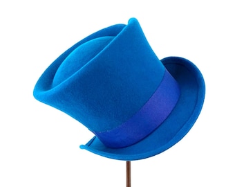 Mad Hatter Felt Top Hat: Alice in Wonderland Costume Hat