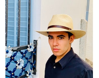 Wide brim fedora panama straw hat, oversize straw panama hat, genuine fedora panama hat with large brim, panama straw hat xxl wide brim