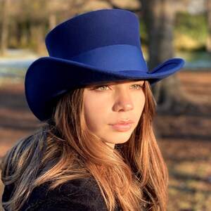 Western Top Hat - Stylish Western Felt Hat - Authentic Cowgirl Cowboy Style