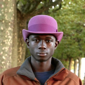 Bowler Felt Hat - Billycock - Derby Felt Hat - Timeless Style for Men and Women