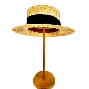 Boater Straw Hat for Men and Women - Straw Canotier Hat Ideal for Summer Outfits