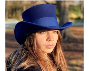 Western Top Hat - Stylish Western Felt Hat - Authentic Cowgirl Cowboy Style