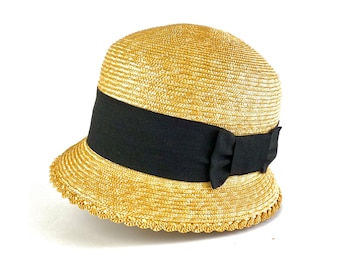 Sombrero cloche de paja natural, cloche straw hat, cappello cloche paglia, chapeau cloche en paille, damenhut naturstroh, stroh glockenhut