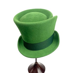 Green Top Hat, custom felt top hat, hight hat, green topper hat, apple top hat, green felt Top Hat