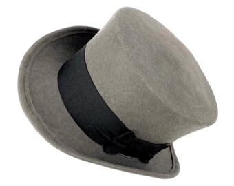 Sombrero de copa de fieltro de lana gris vintage hecho a mano Empire Blok Den Haag calidad boda formal Ascot Accesorios Sombreros y gorras Sombreros de vestir Sombreros de copa 