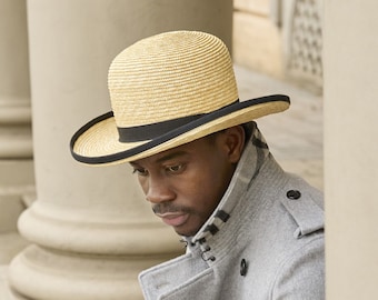 Boss of the Plains Straw Hat - Western Straw Bowler Hat with High Crown and Wide Brim - Cowboy Style