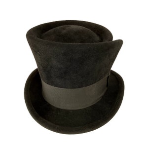 Victoriaanse Steampunk bontvilt hoge hoed voor mannen en vrouwen - unieke Steampunk-stijl hoed in zwart vilt