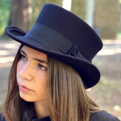 Woman Top Hat Women Low Top Hat Black 