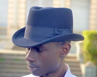 Homburg Hat, Handmade Felt Hat, Men Homburg Hat, Men's Felt