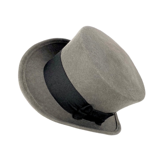 Edwardian Hat Low Top Hat Gray Topper 