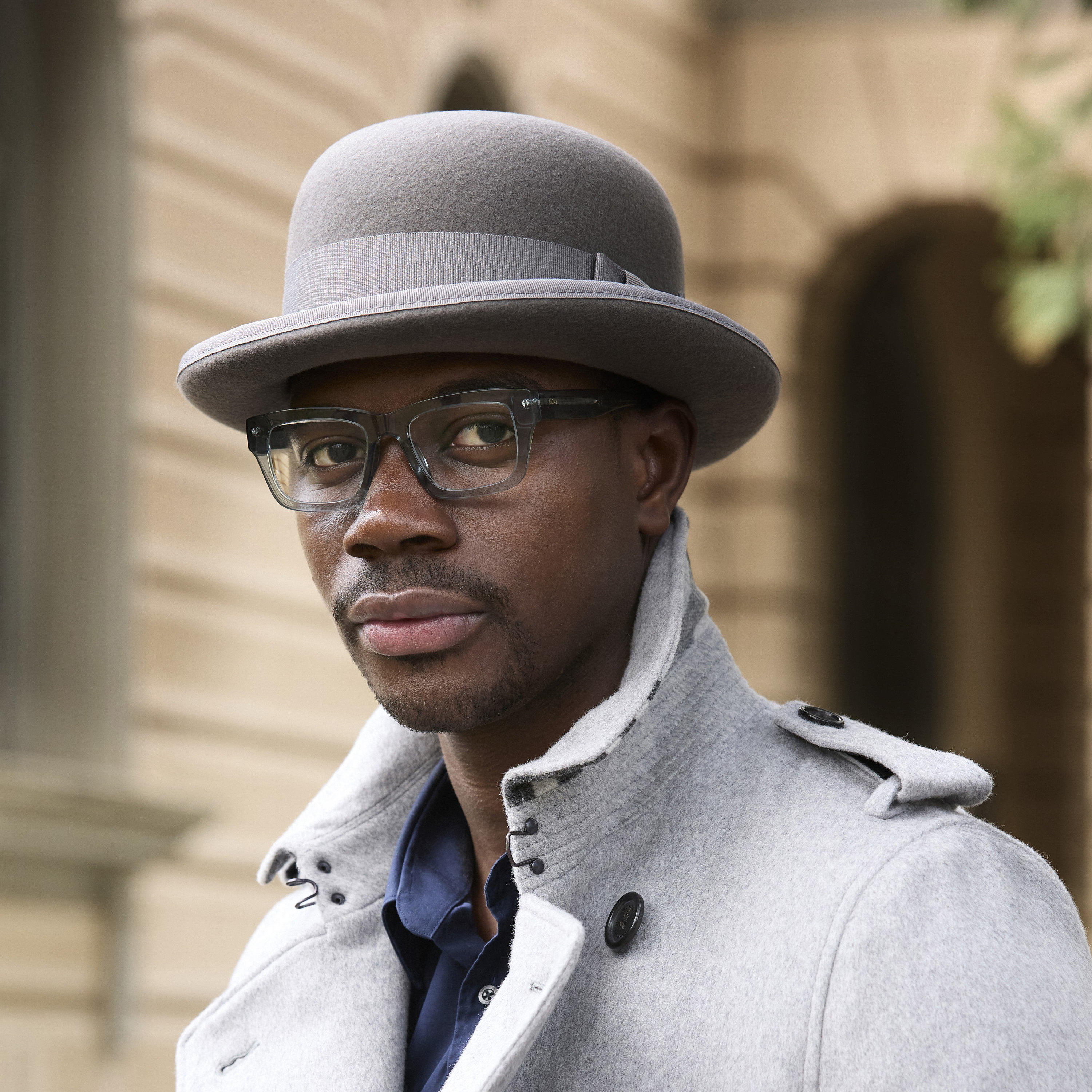 Vintage Bowler Derby Style Hat Gray Fur Felt Hat Gorgeous Luxurious‎ AQS Vintage 1910 main image 2