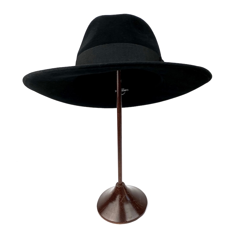 Man fedora hat, large brim men fedora hat, black felt fedora hat, black fedora hat wide brim for men and women, oversized mens fedora hat image 6