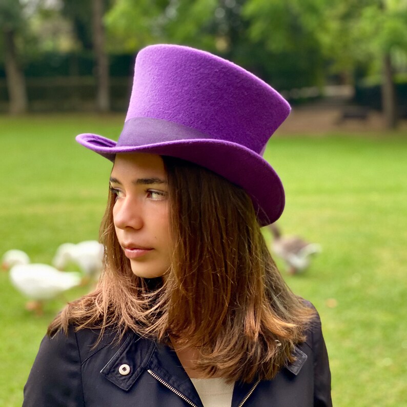 Purple top hat custom top hat amazing top hat purple mad Etsy