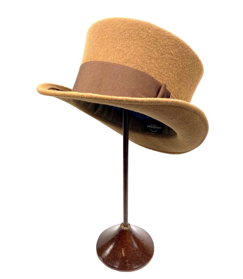 Victorian top hat light brown top hat short top hat top hat Etsy