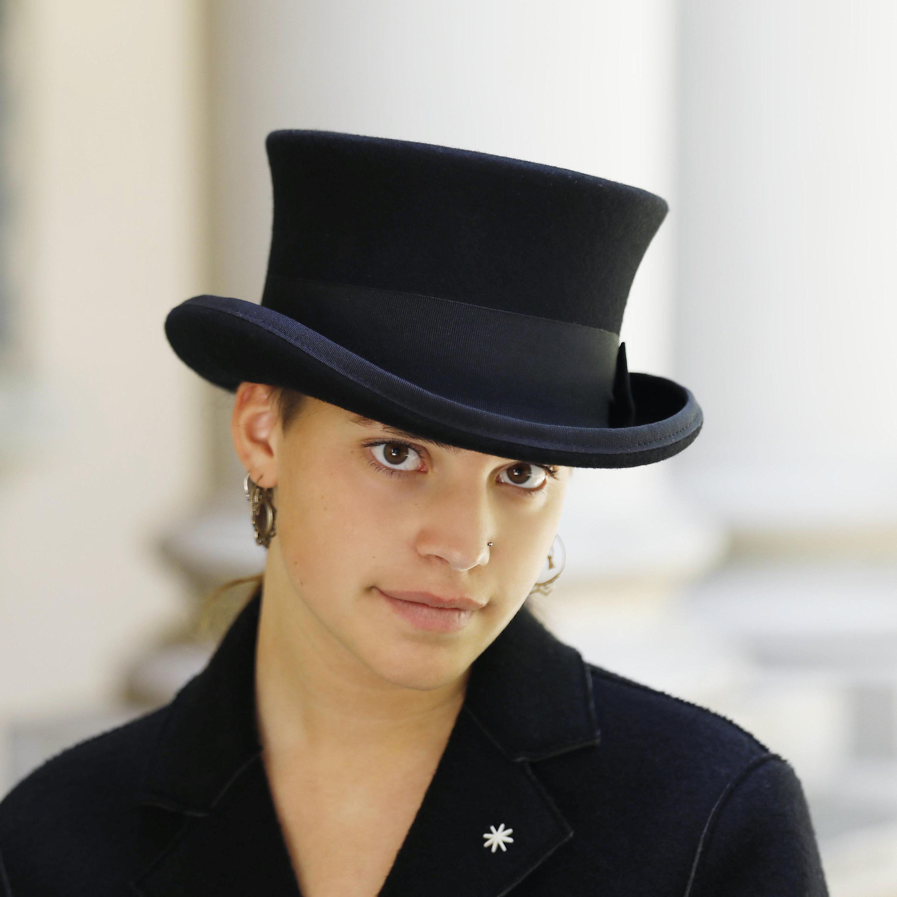 Black Felt Top Hat - Elegant Low Crown Vintage Style - Etsy