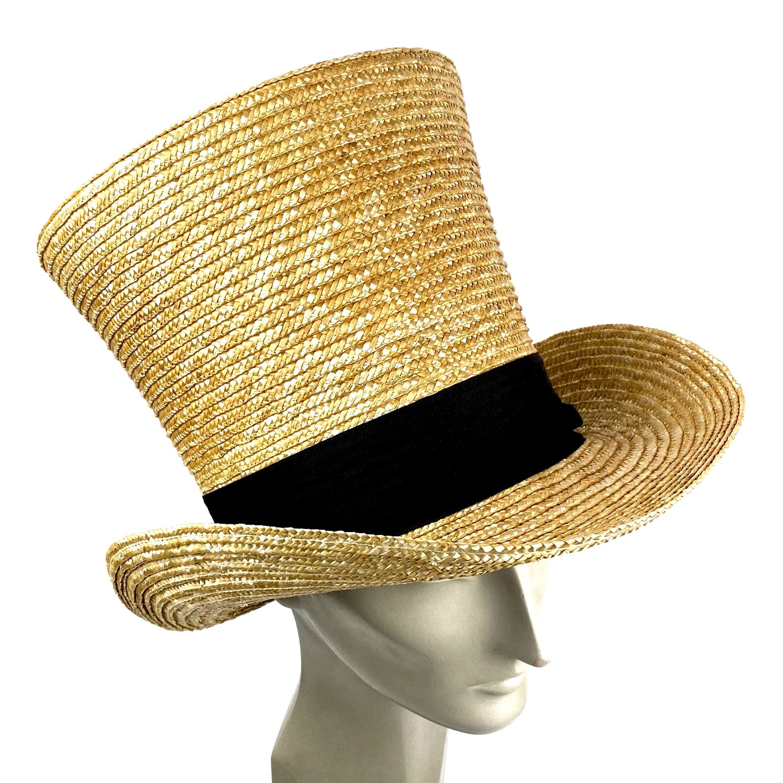 Regency Top Hat Empire Straw Top Hat Stovepipe Straw Top Etsy Hong Kong