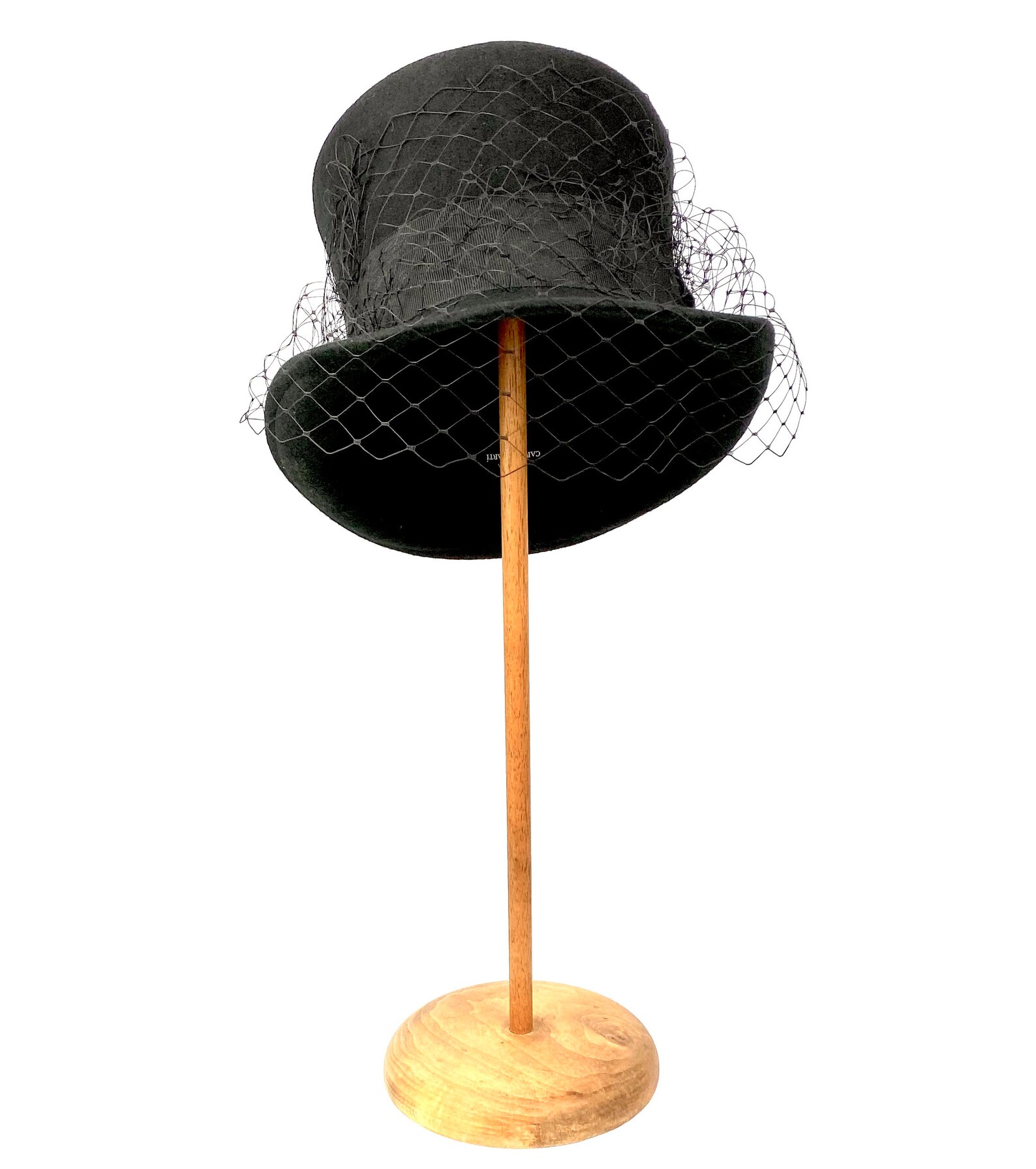 Woman top hat with veil black bridal top hat with veil Etsy