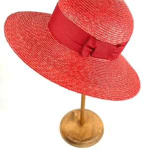 Red Summer Straw Hat Elegant Woman Straw Hat in Red Fashion - Etsy