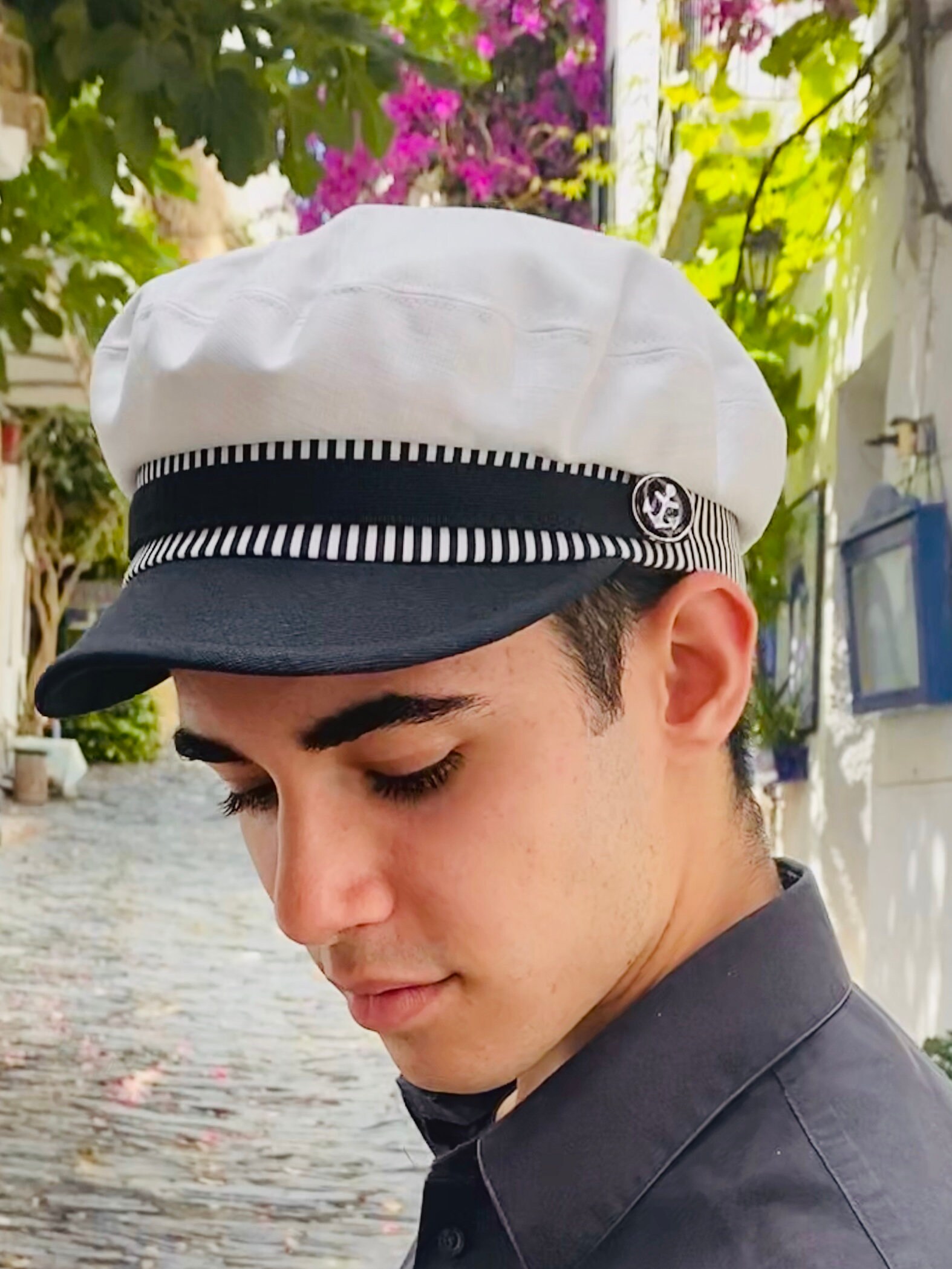 Auténtica y moderna gorra marinero blanco y - México