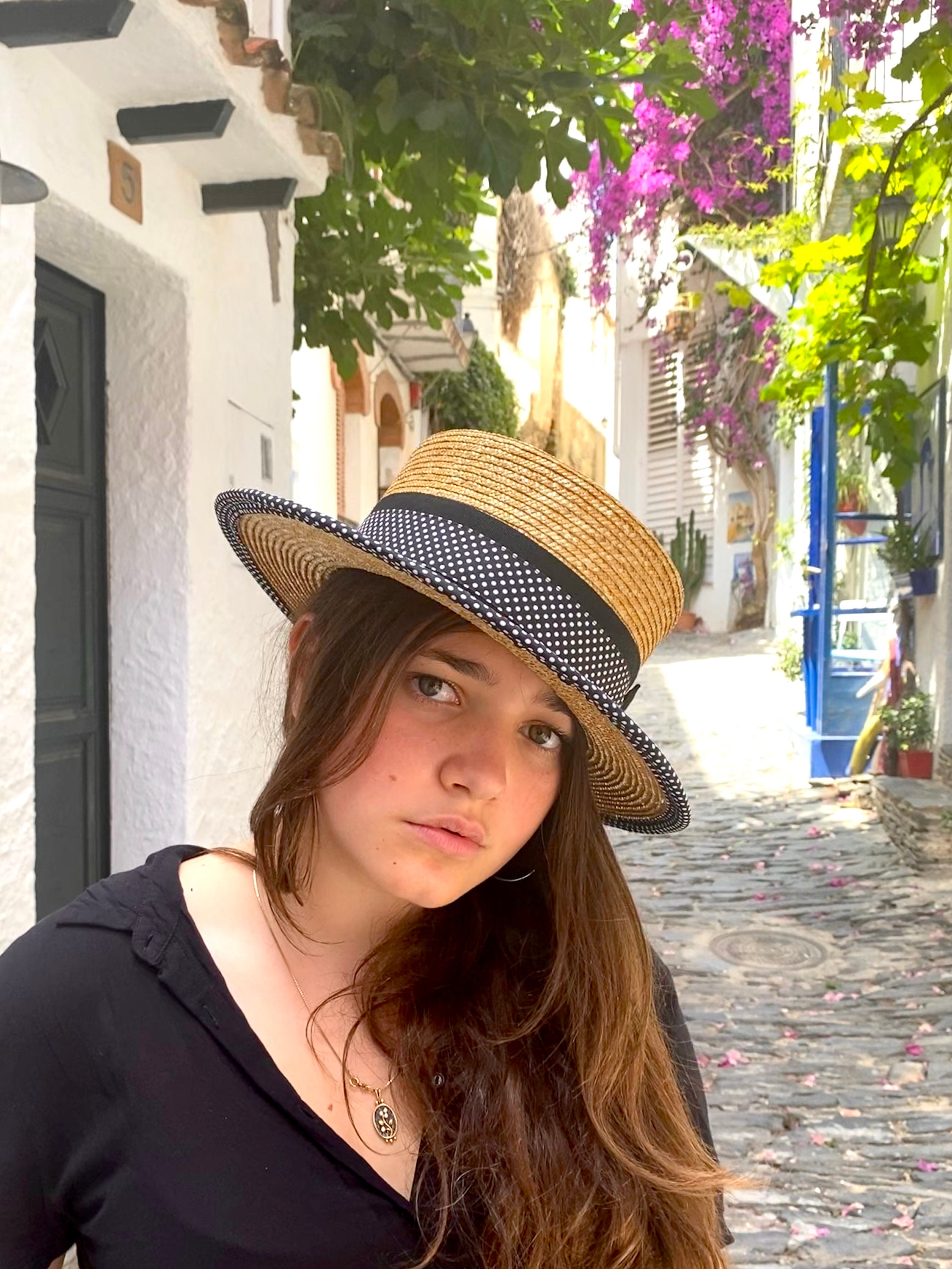 Straw Canotier Hat