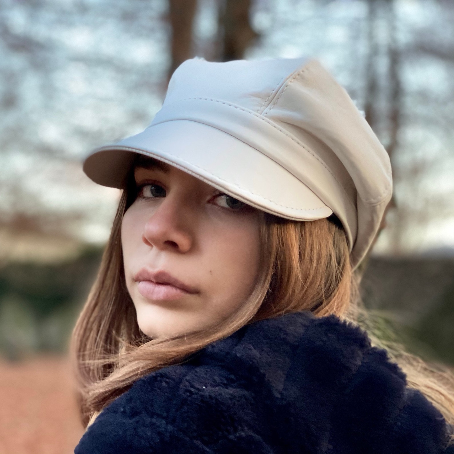 White Baker Boy Hat White Leather Hat White Newsboy Hat Etsy