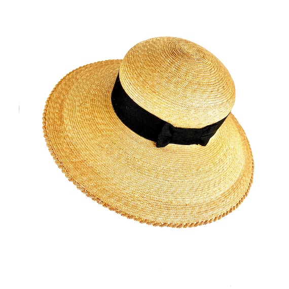 Italian Wide Brim Straw Sun Hat - Natural Wide Brim Straw Hats for Women – Conner Hats main image 3