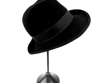 Black Fedora Hat High Crown Men Fedora 