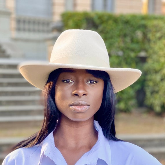 diente Pepino Broma Sombrero fedora blanco de ala grande sombrero fedora para - Etsy México