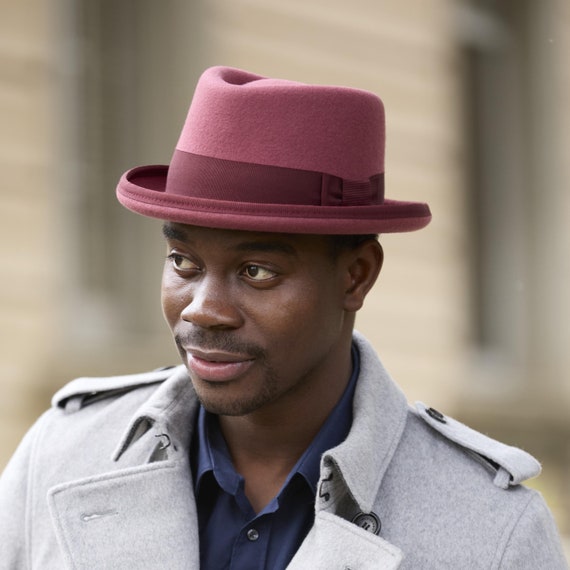Felt Homburg Hat Mens Hat in Contemporary Fashion OLD ROSE Edwardian Homburg Style Etsy