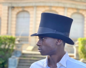 High Top Hat Black Topper Hat Edwardian 